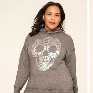 Lane Bryant Charcoal Gray Top